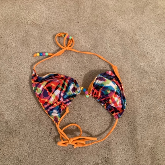 Maui Bikini Multicolored Multi Beads Ties 2 Pc Swimsuit - Picture 2 of 8